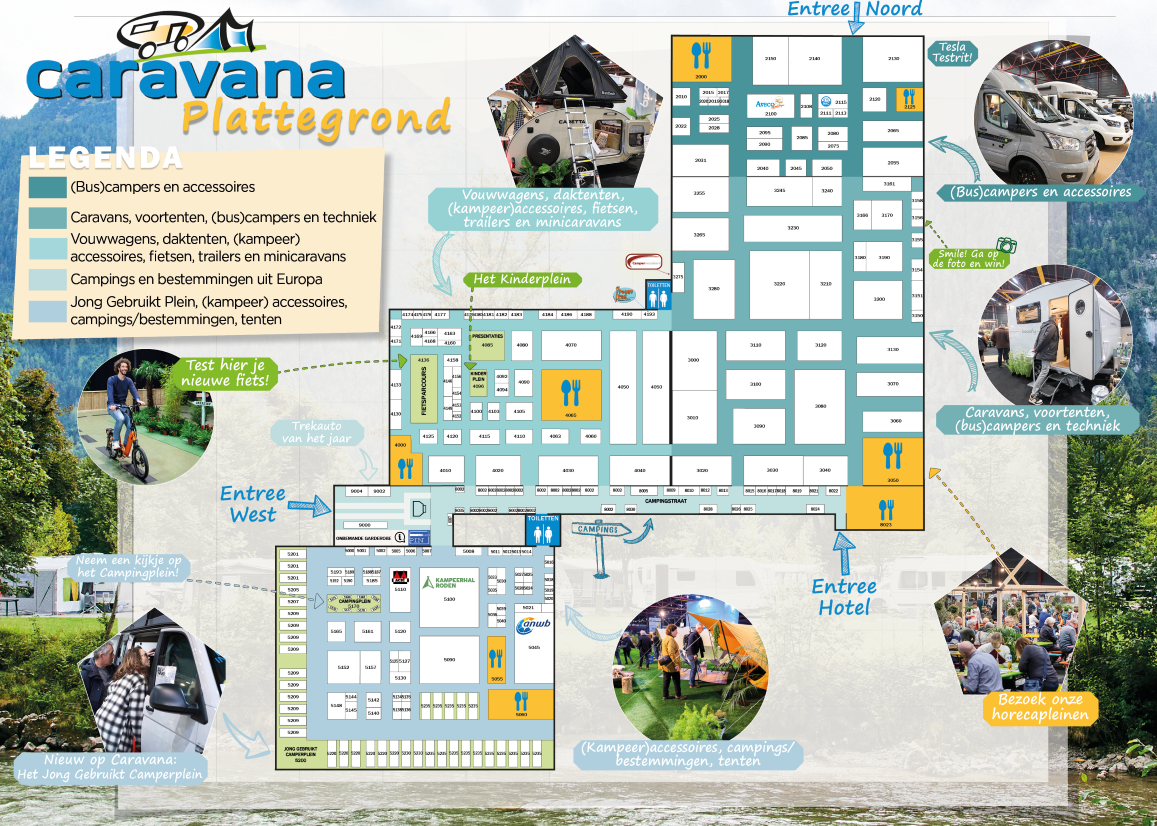 Deelnemerslijst en plattegrond Caravana